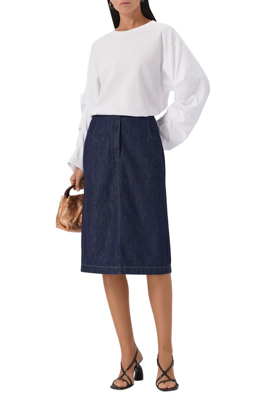 Хлопковый лонгслив Dries Van Noten 011110-2603-001 Белый  011110-2603-001 Фото 2