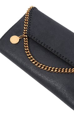 Женская сумка falabella STELLA MCCARTNEY темно-синего цвета, арт. 581238/W9355 | Фото 3 (Сумки-технические: Сумки через плечо; Материал сплава: Проставлено; Ремень/цепо�чка: На ремешке; Материал: Текстиль; Драгоценные камни: Проставлено; Размер: small)