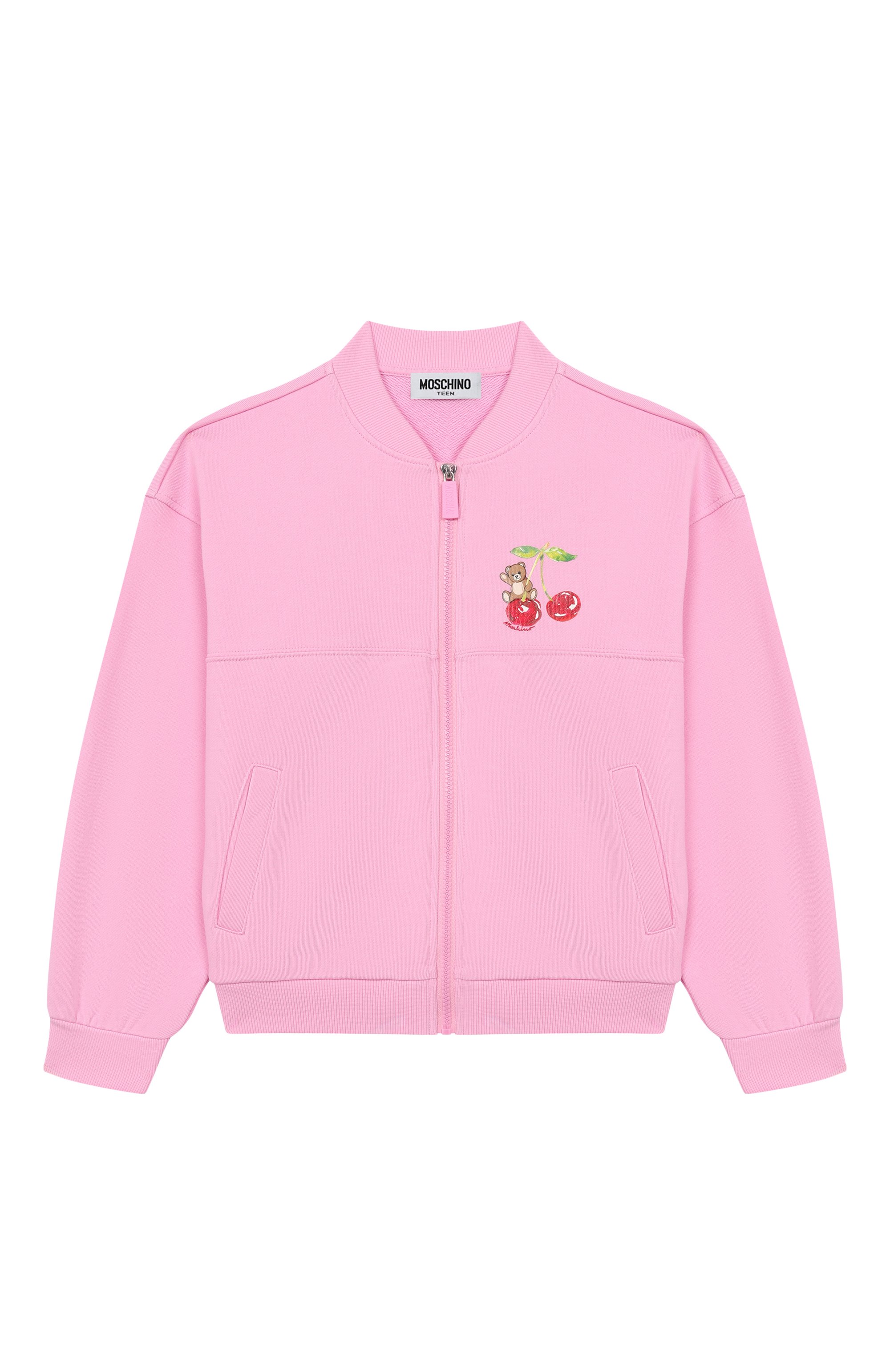 Комплект из толстовки и брюк MOSCHINO розового цвета по цене 35200 руб., арт. HDK038/LCA52, фото 2 Комплект из толстовки и брюк MOSCHINO, арт. HDK038/LCA52, фото 2