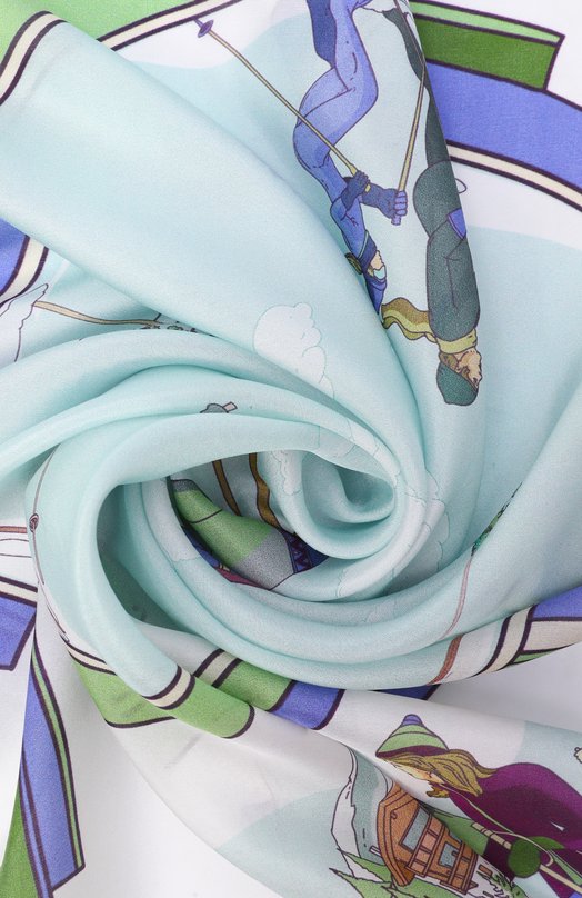 Шелковый платок На лыжах Gourji 91168837/72172 Сиреневый  91168837/72172 Фото 3