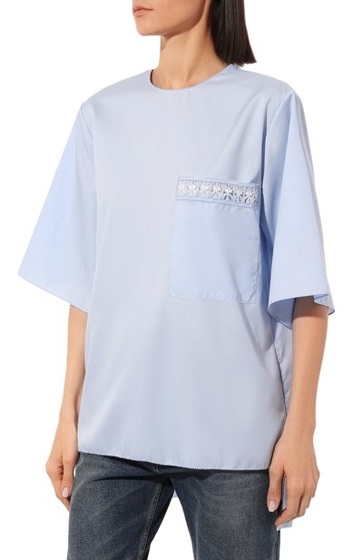 Хлопковая блузка ALEXANDRA GEORGIEVA BY KRESTETSKAYA STROCHKA, арт. H243gol22, фото 3