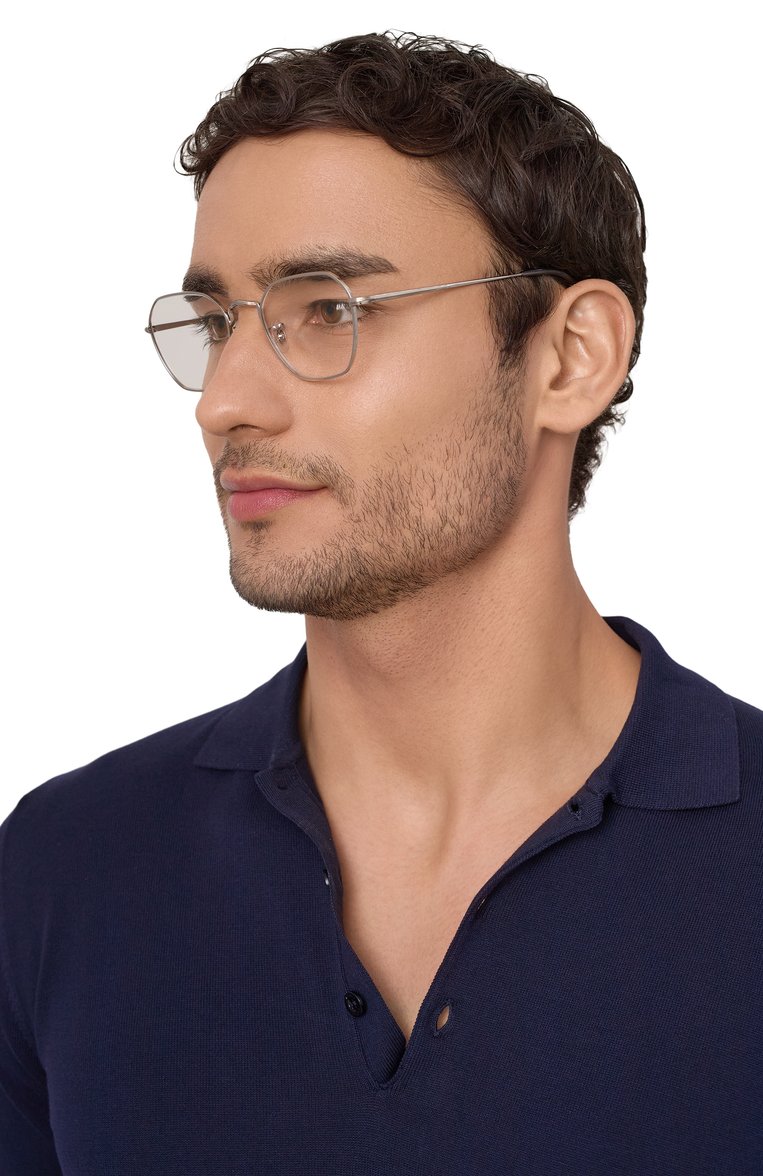 Мужские оправа OLIVER PEOPLES серебряного цвета, арт. 1334-5036 | Фото 2 (Нос: Не проставлено; Региональные ограничения белый список (Axapta Mercury): Не проставлено; Тип очков: Оправа; Материал: Металл; Очки форма: Квадратные; Оптика Гендер: оптика-мужское)