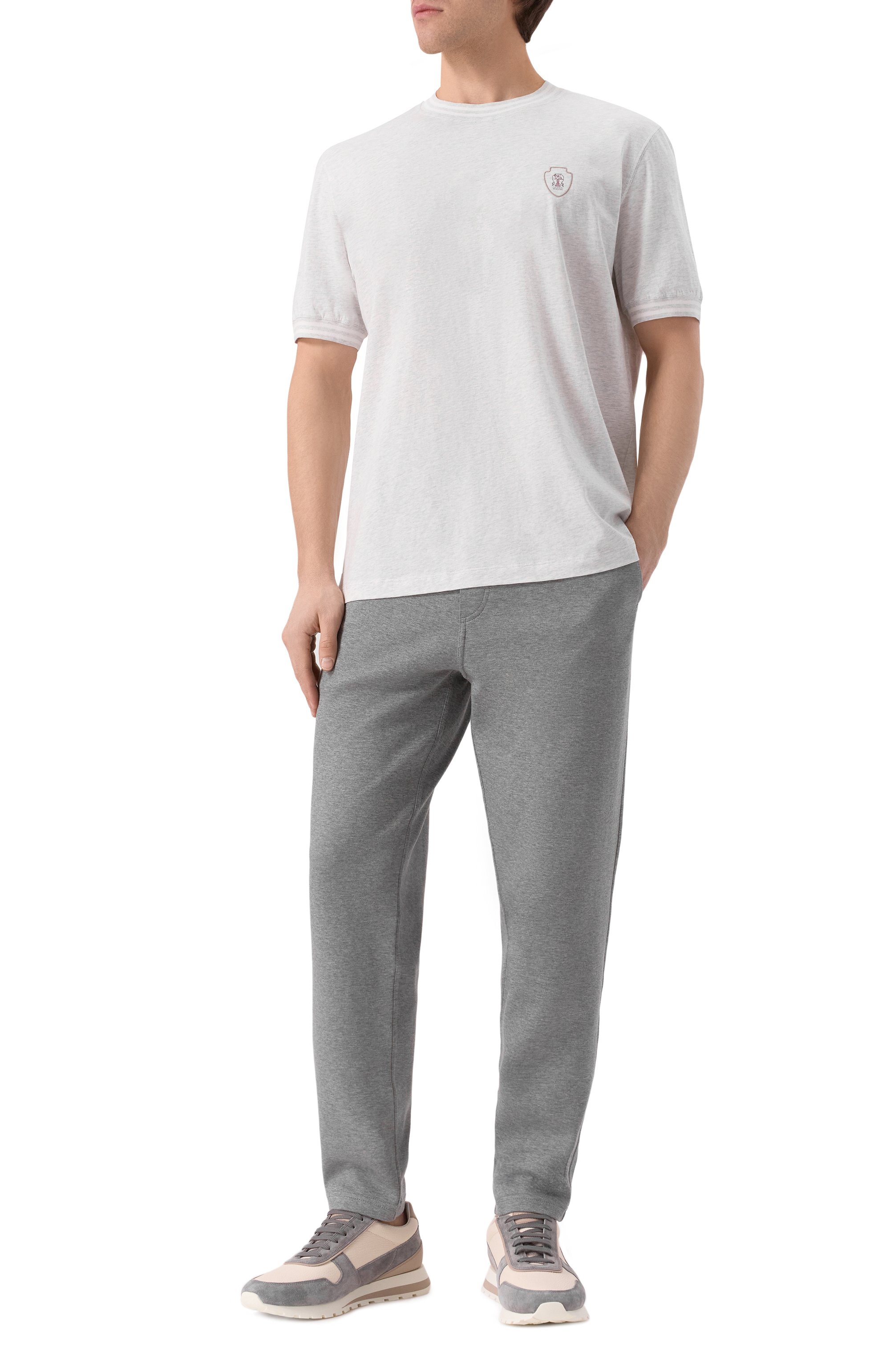 Брюки из хлопка и кашемира BRUNELLO CUCINELLI, арт. MM8313243G, фото 2