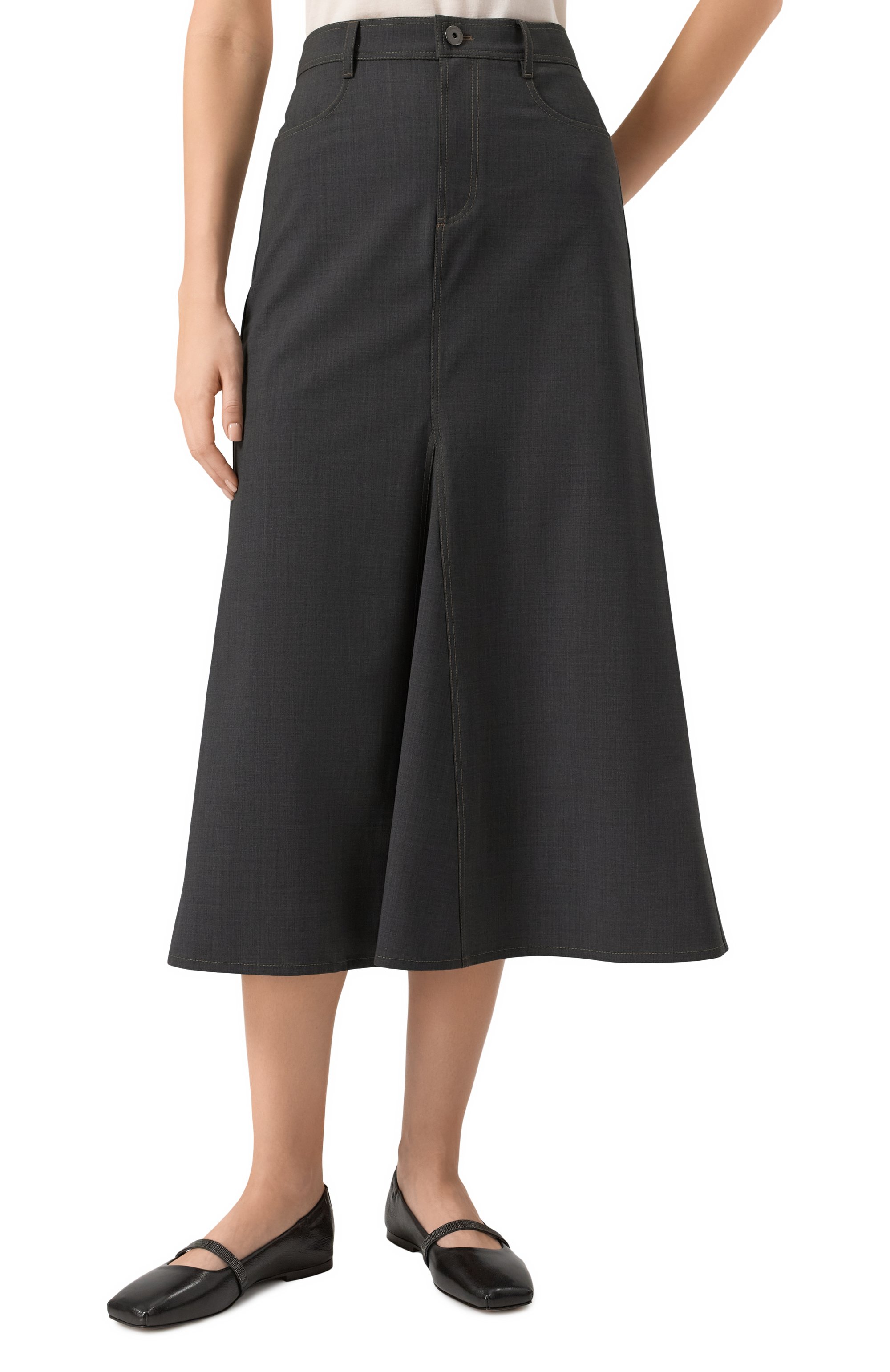 Шерстяная юбка BRUNELLO CUCINELLI, арт. M0W07G3740, фото 3