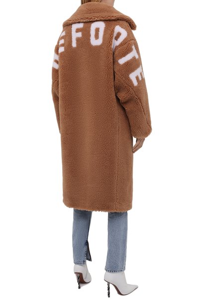 Шуба из экомеха FORTE DEI MARMI COUTURE коричневого цвета по цене 61500 руб., арт. 21WF1561, фото 4 Шуба из экомеха FORTE DEI MARMI COUTURE, арт. 21WF1561, фото 4