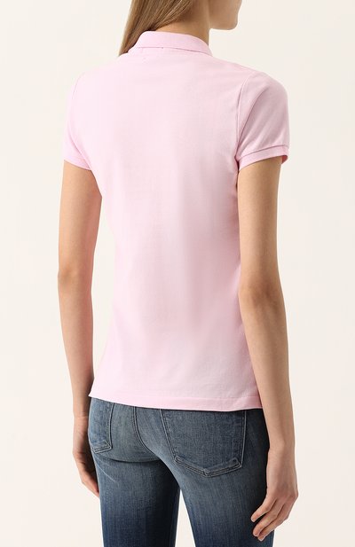 Хлопковое поло с вышитым логотипом бренда POLO RALPH LAUREN, арт. 211505656, фото 4