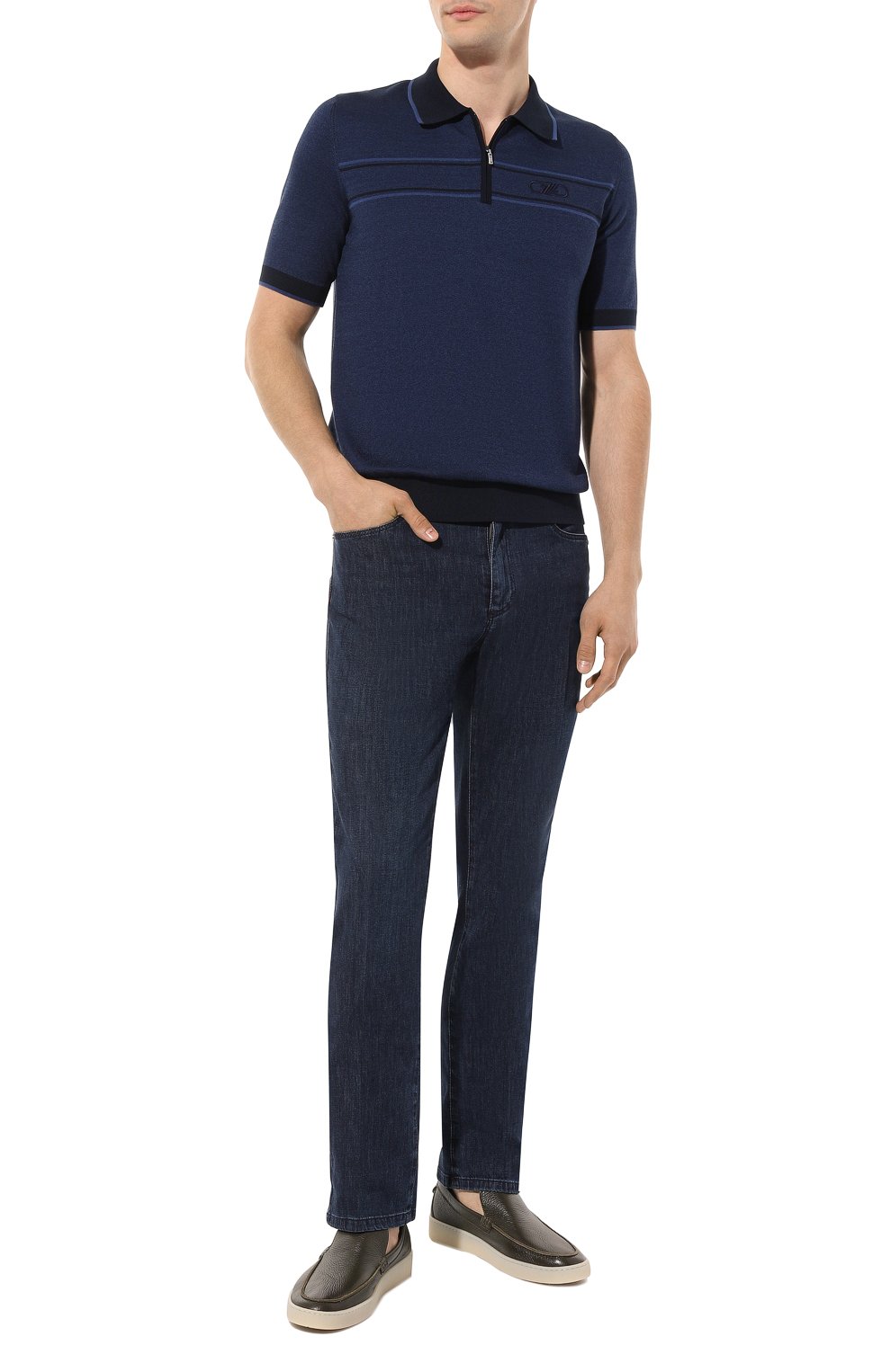 Поло из хлопка и шелка ZILLI, арт. MBZ-PZ032-TW0T1/MC01, фото 2