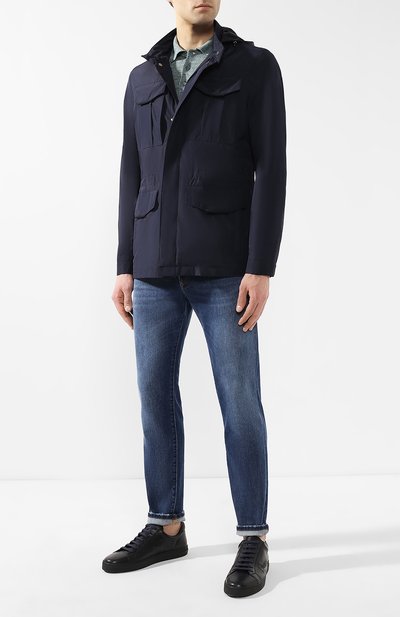 Куртка CORNELIANI синего цвета по цене 46150 руб., арт. 8325A2-9120133/00, фото 2 Куртка CORNELIANI, арт. 8325A2-9120133/00, фото 2