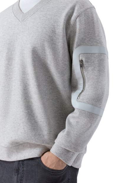Свитшот из шерсти и кашемира MVST светло-серого цвета по цене 138500 руб., арт. M25.1PM.H002/15951, фото 5 Свитшот из шерсти и кашемира MVST, арт. M25.1PM.H002/15951, фото 5