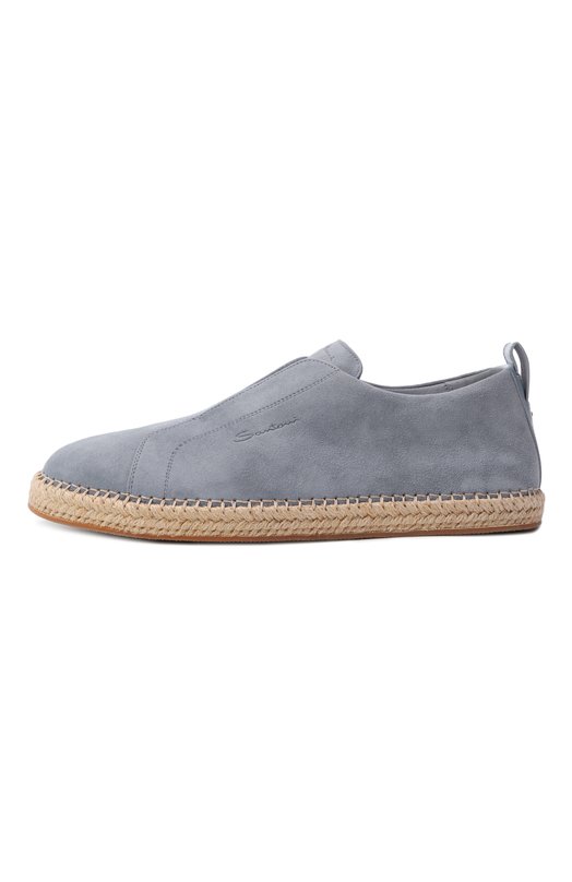 Замшевые эспадрильи Cleanic Santoni MBCG22091PBTTAYX Голубой  MBCG22091PBTTAYX Фото 4