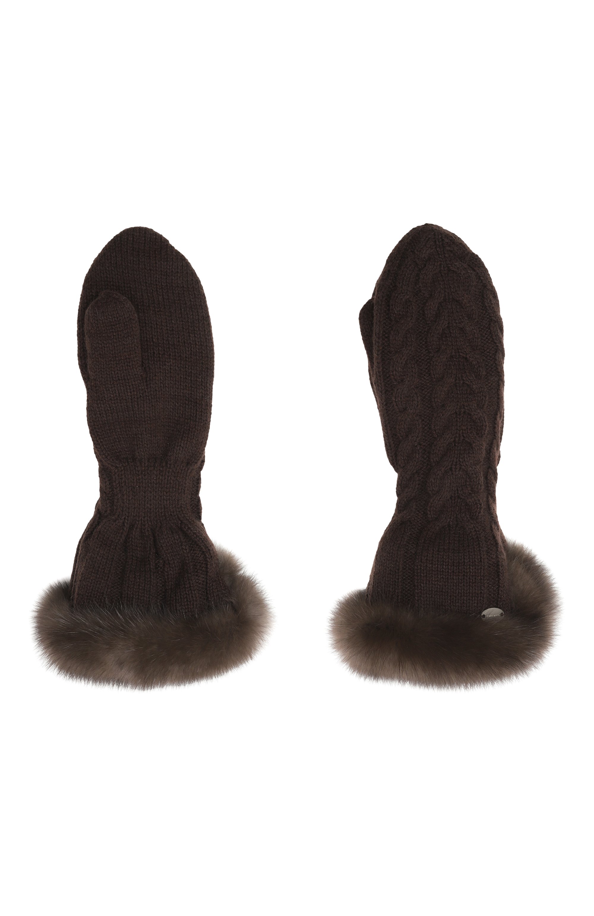 Утепленные варежки с отделкой из соболя BLACK SABLE, арт. BS-ACSKV-EB, фото 2