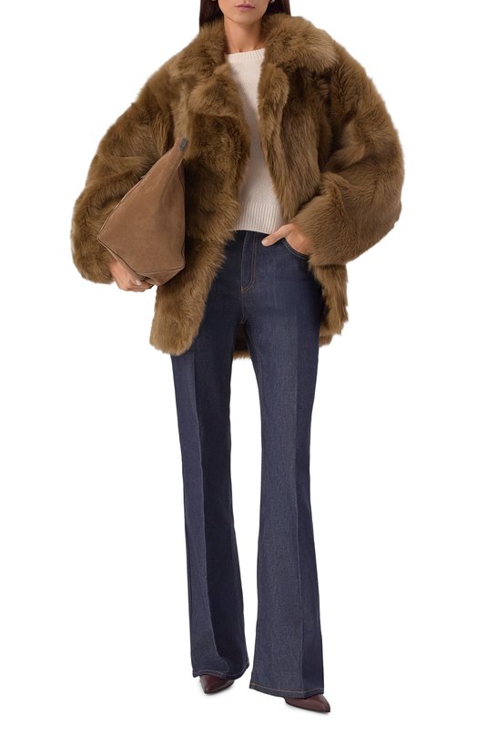 Дубленка из овчины Petar Petrov F25FM3/SHEARLING Коричневый  F25FM3/SHEARLING Фото 2