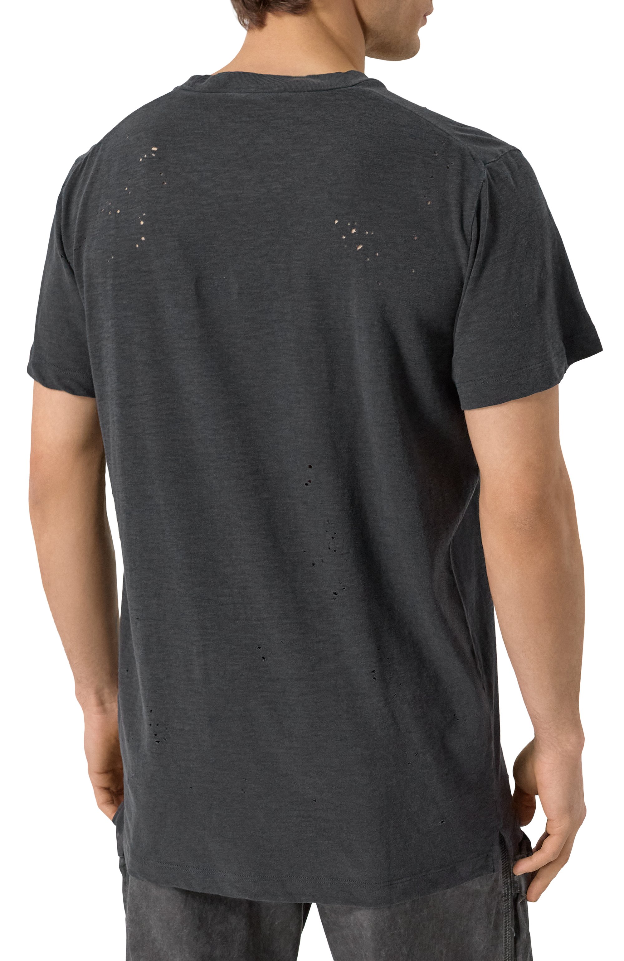 Футболка из хлопка и вискозы DSQUARED2 темно-серого цвета по цене 52750 руб., арт. S71GD1530/S22146, фото 4 Футболка из хлопка и вискозы DSQUARED2, арт. S71GD1530/S22146, фото 4