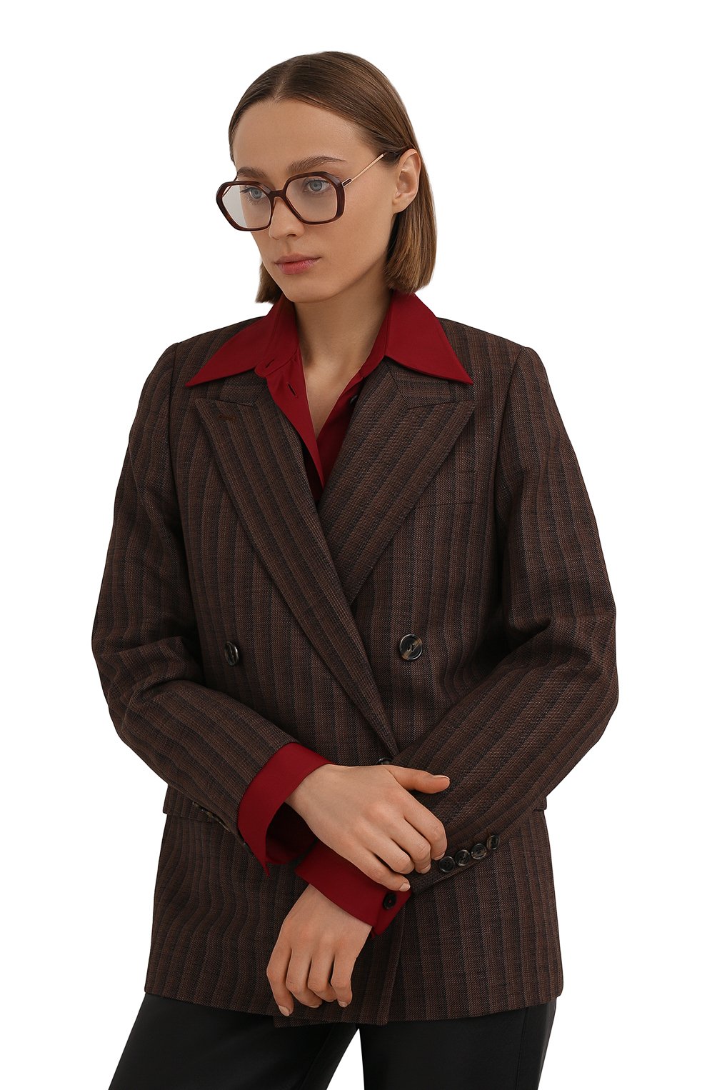 Оправа CAROLINE ABRAM коричневого цвета по цене 35350 руб., арт. IVY 756, фото 2 Оправа CAROLINE ABRAM, арт. IVY 756, фото 2