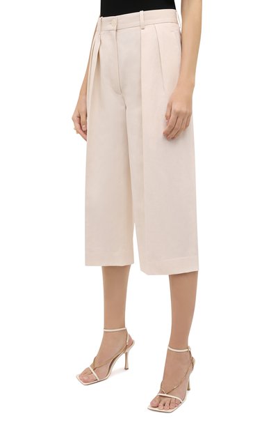 Шорты-бермуды из хлопка и льна THE ROW, арт. 5632W2042, фото 3