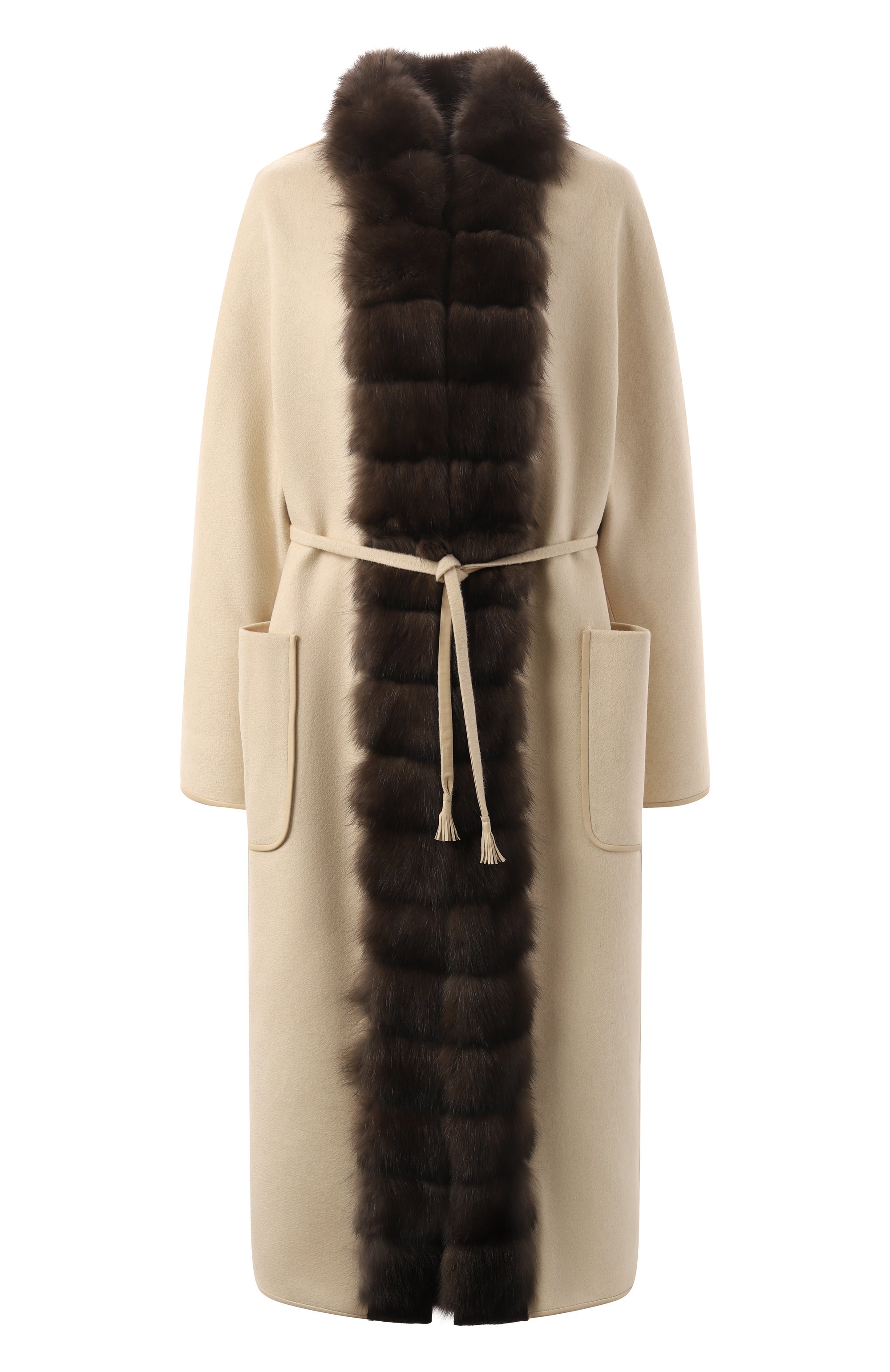 Кашемировое пальто с отделкой из меха соболя SABLEFUR, арт. 72213-SB-11, фото 1