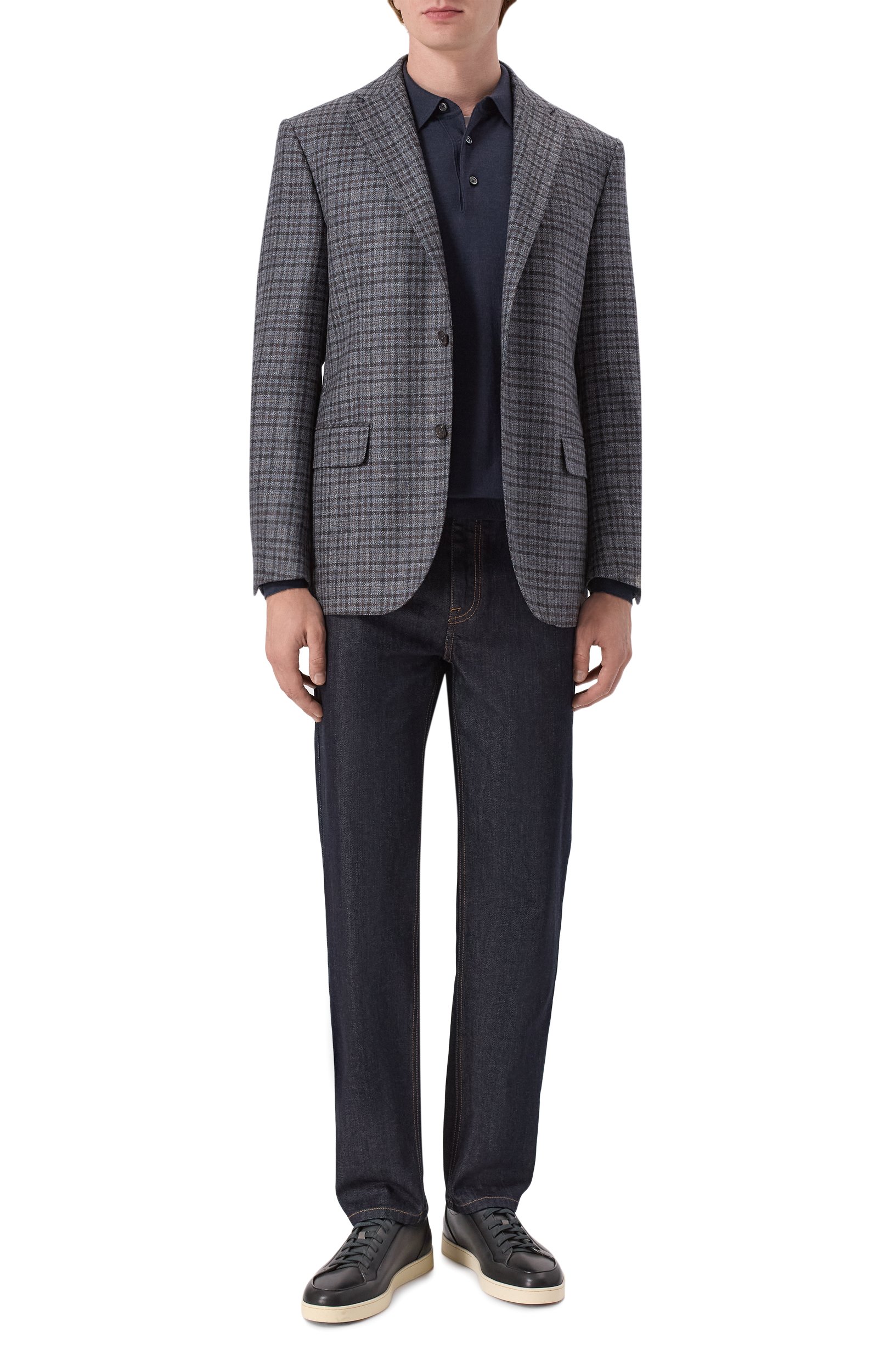 Шерстяной пиджак CORNELIANI темно-синего цвета по цене 127500 руб., арт. 286008/2A16226, фото 2 Шерстяной пиджак CORNELIANI, арт. 286008/2A16226, фото 2