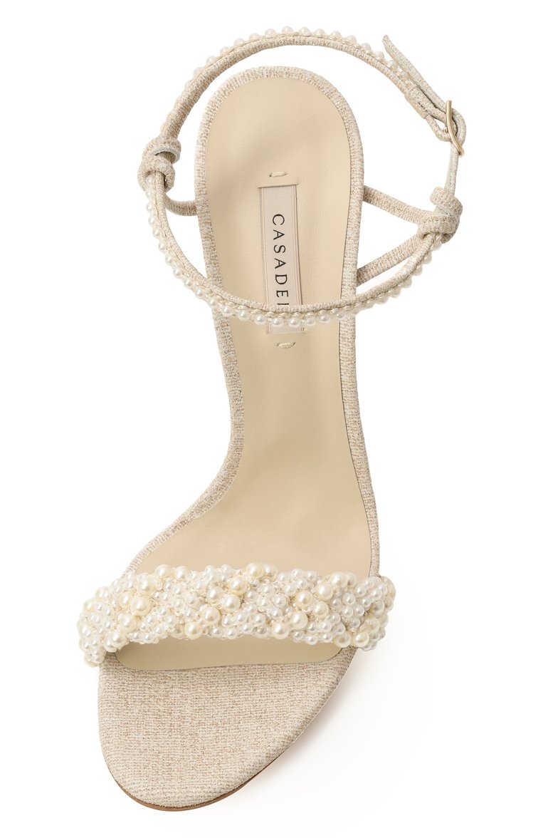 Женские кожаные босоножки pearlsway blade100 CASADEI кремового цвета, арт. 1L376J100M/C2785 | Фото 6 (Каблук высота: Высокий; Автоматизация ТО: Проставлено; Материал внешний: Натуральная кожа; Подошва: Плоская; Материал внутренний: Натуральная кожа; Автоматизация состава: Проставлено; Каблук тип: Шпилька)