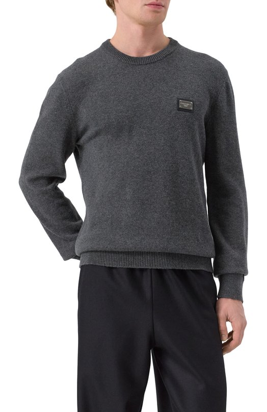 Джемпер из шерсти и кашемира Dolce & Gabbana GX039T/JFMHL Серый  GX039T/JFMHL Фото 3