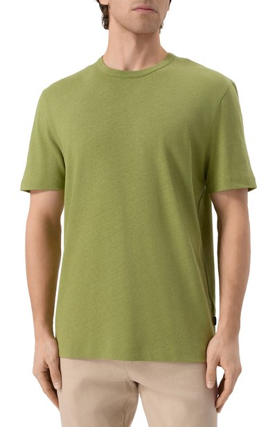 Футболка из хлопка и льна BOSS, арт. 50537498, фото 3