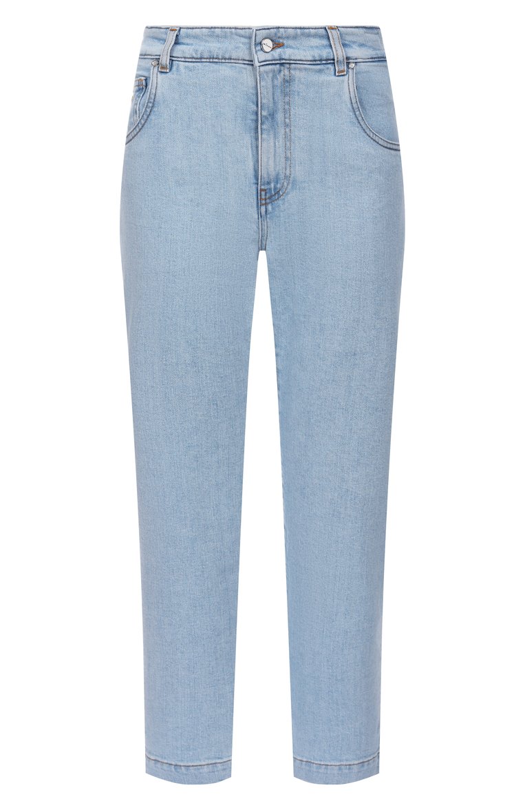 Женские джинсы KITON голубого цвета, арт. DJ56103K0930F01 | Фото 1 (Длина (брюки, джинсы): Стандартные; Материал внешний: Хлопок, Деним; Силуэт Ж (брюки и джинсы): Прямые; Детали: Делаве; Стили: Кэжуэл; Кросс-КТ: Деним; Автоматизация состава: Проставлено; Автоматизация ТО: Проставлено)