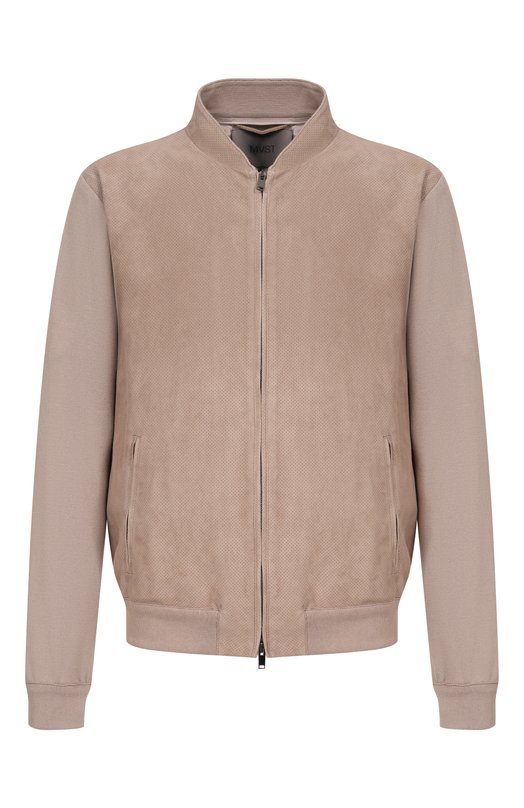 Кардиган с замшевой отделкой MVST M26.CSM.L401/PERF0RATED SUEDE/FP000-C0TT0N-CASHMER Бежевый M26.CSM.L401/PERF0RATED SUEDE/FP000-C0TT0N-CASHMER