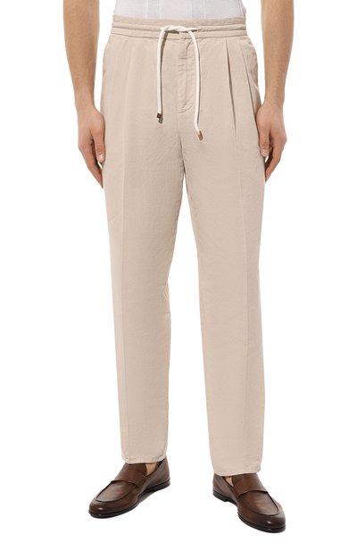 Брюки изо льна и хлопка BRUNELLO CUCINELLI, арт. M291DE1710, фото 3