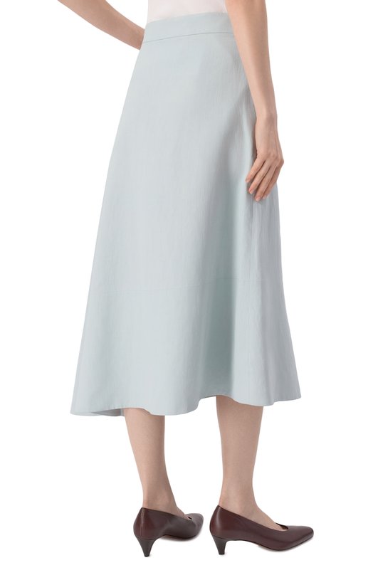 Льняная юбка Jil Sander J04MA0006/J60001 Голубой  J04MA0006/J60001 Фото 4