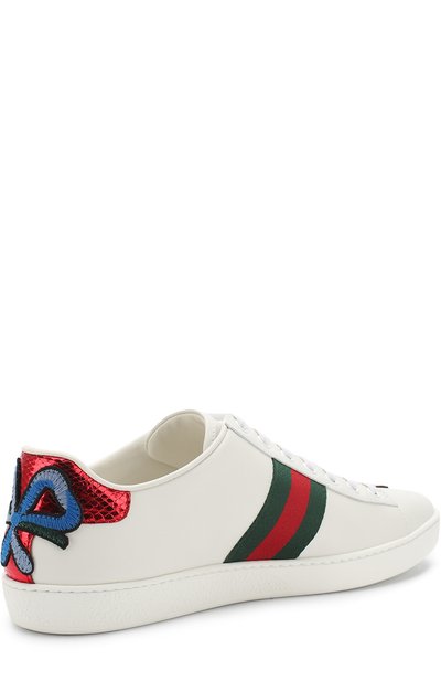 Кожаные кеды ace с вышивкой GUCCI, арт. 431917/A38G0, фото 4