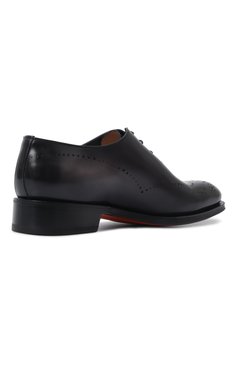 Мужские кожаные оксфорды SANTONI темно-серого цвета, арт. MCCG18542MC8HFUL | Фото 5 (Стили: Классический; Нос: Не проставлено; Мужское Кросс-КТ: Броги-обувь; Материал сплава: Проставлено; Материал внутренний: Натуральная кожа; Материал внешний: Натуральная кожа)