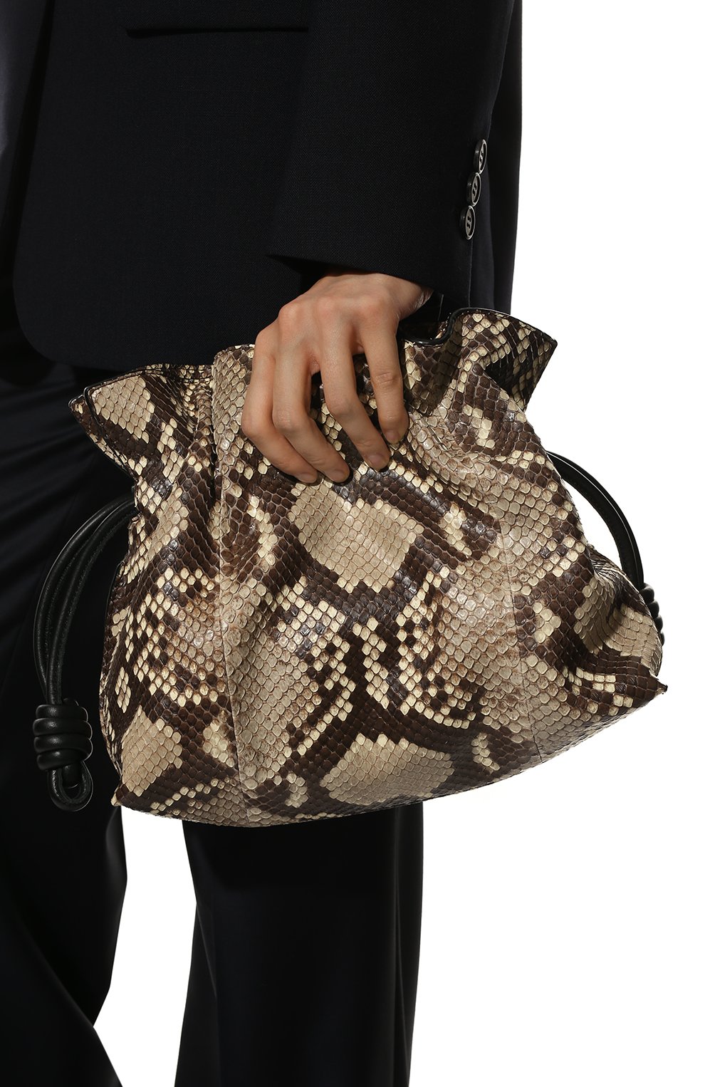 Клатч flamenco из кожи питона LOEWE, арт. A411FC1X19/PRET, фото 7