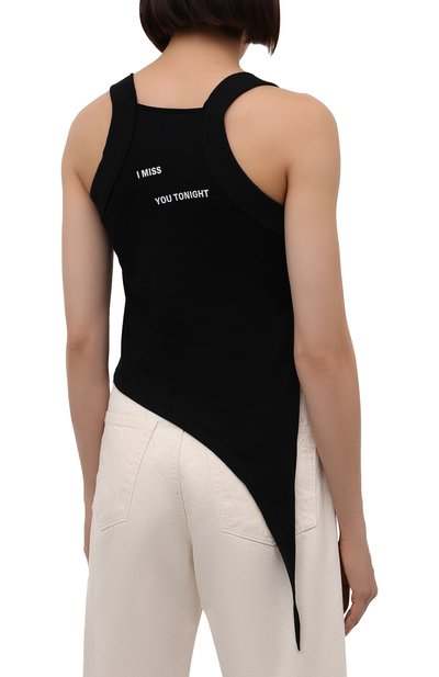 Хлопковый топ YOHJI YAMAMOTO черного цвета по цене 32250 руб., арт. ND-T14-095, фото 4 Хлопковый топ YOHJI YAMAMOTO, арт. ND-T14-095, фото 4
