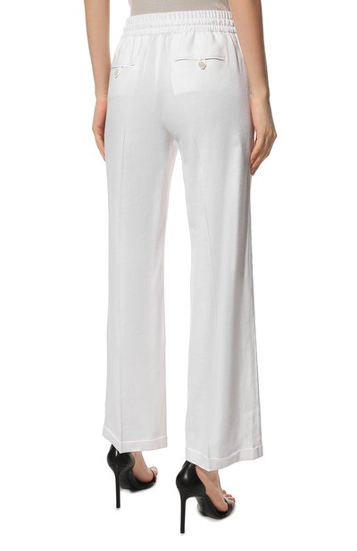 Брюки изо льна и вискозы KITON белого цвета по цене 85700 руб., арт. D48122K09T84, фото 4 Брюки изо льна и вискозы KITON, арт. D48122K09T84, фото 4