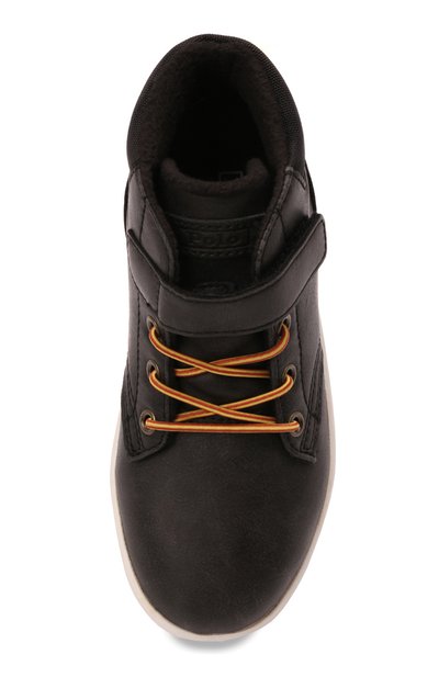 Ботинки POLO RALPH LAUREN черного цвета по цене 15550 руб., арт. 13-RF103211/CHILDREN, фото 4 Ботинки POLO RALPH LAUREN, арт. 13-RF103211/CHILDREN, фото 4