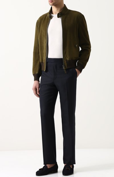 Брюки прямого кроя из смеси шерсти и шелка TOM FORD, арт. 344R09/610043, фото 2