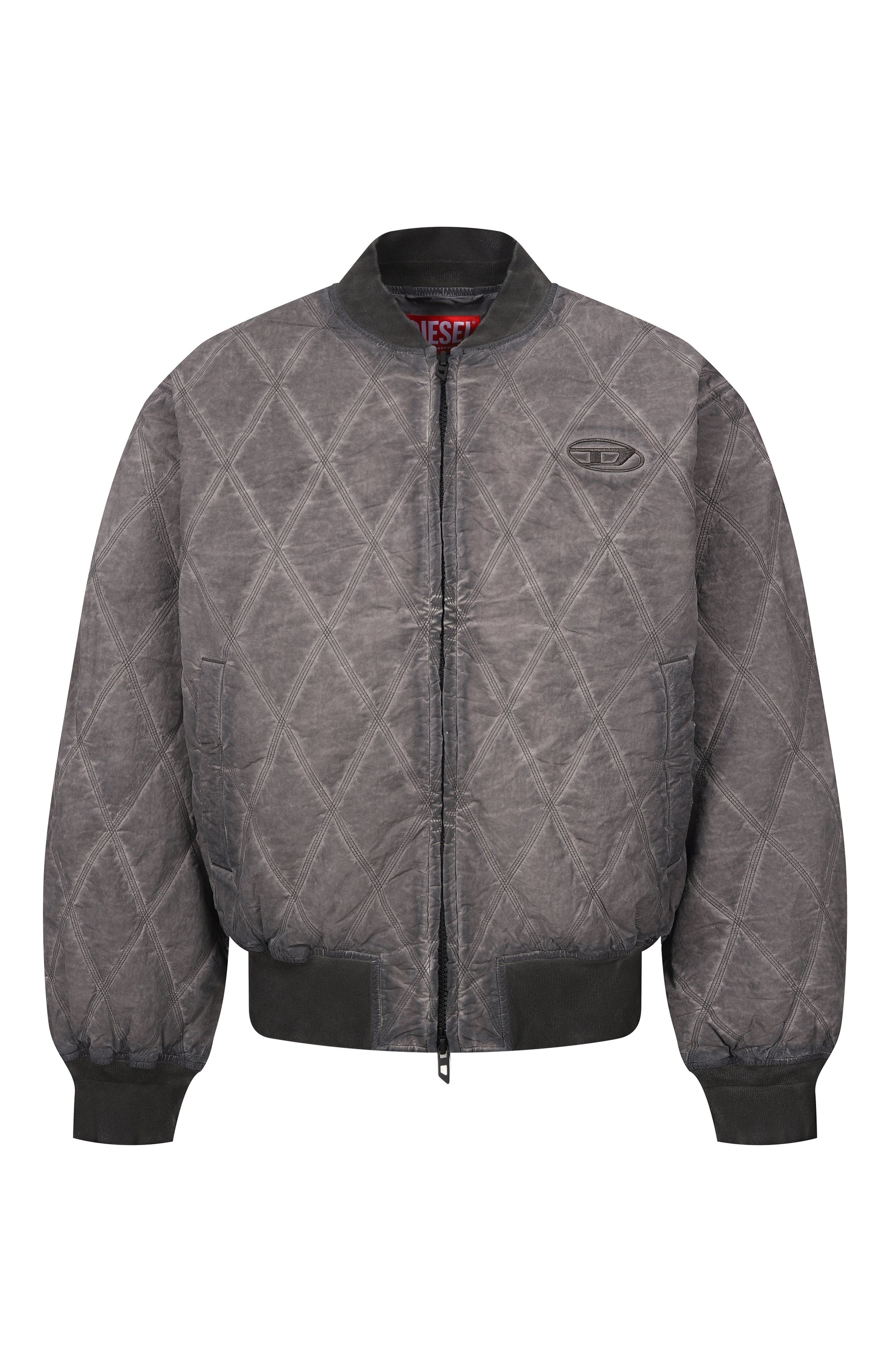Бомбер DIESEL серого цвета по цене 48800 руб., арт. A21419/0IQAX, фото 1 Бомбер DIESEL, арт. A21419/0IQAX, фото 1