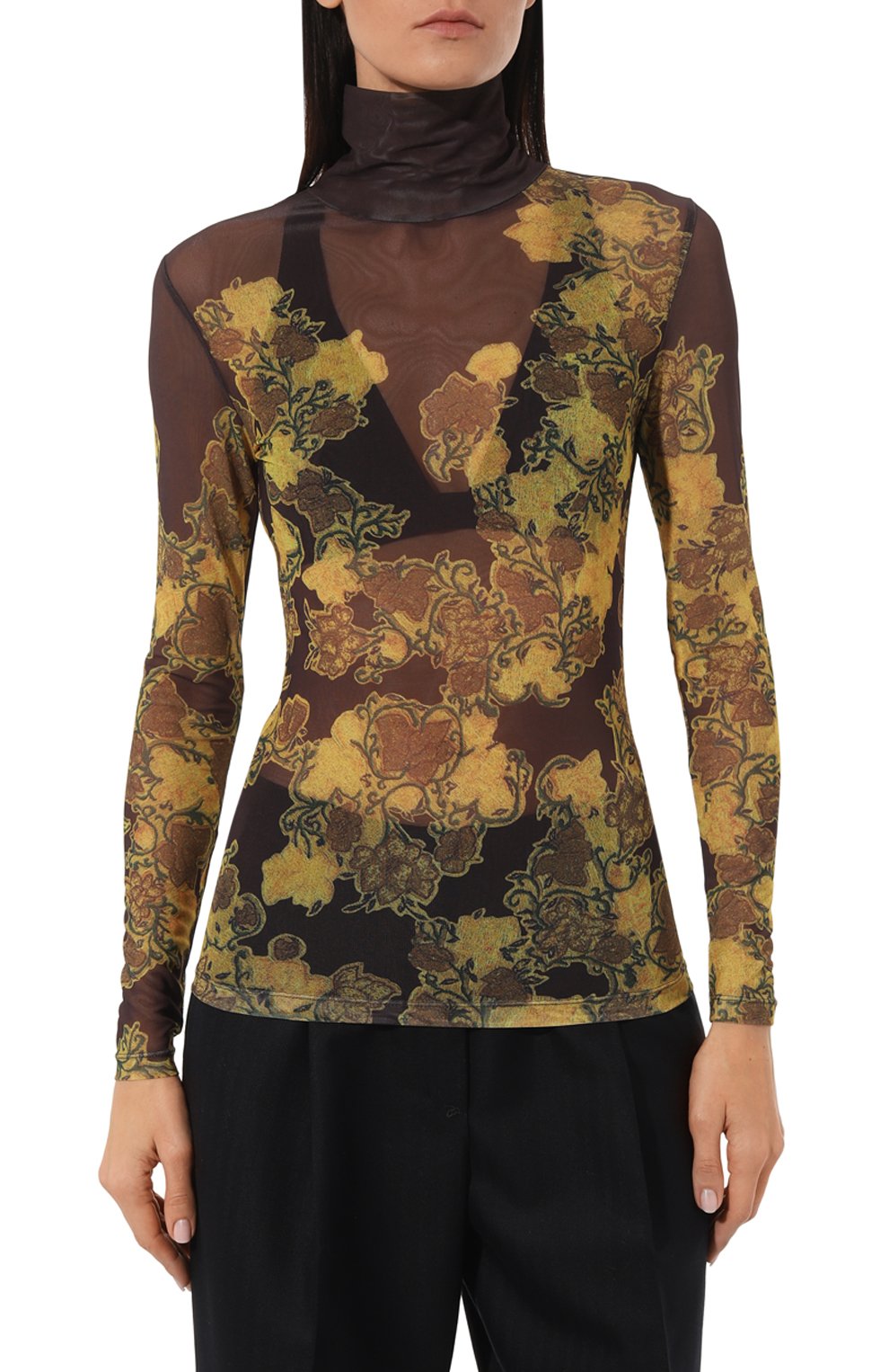 Водолазка DRIES VAN NOTEN коричневого цвета по цене 38950 руб., арт. 232-011162-7174, фото 3 Водолазка DRIES VAN NOTEN, арт. 232-011162-7174, фото 3