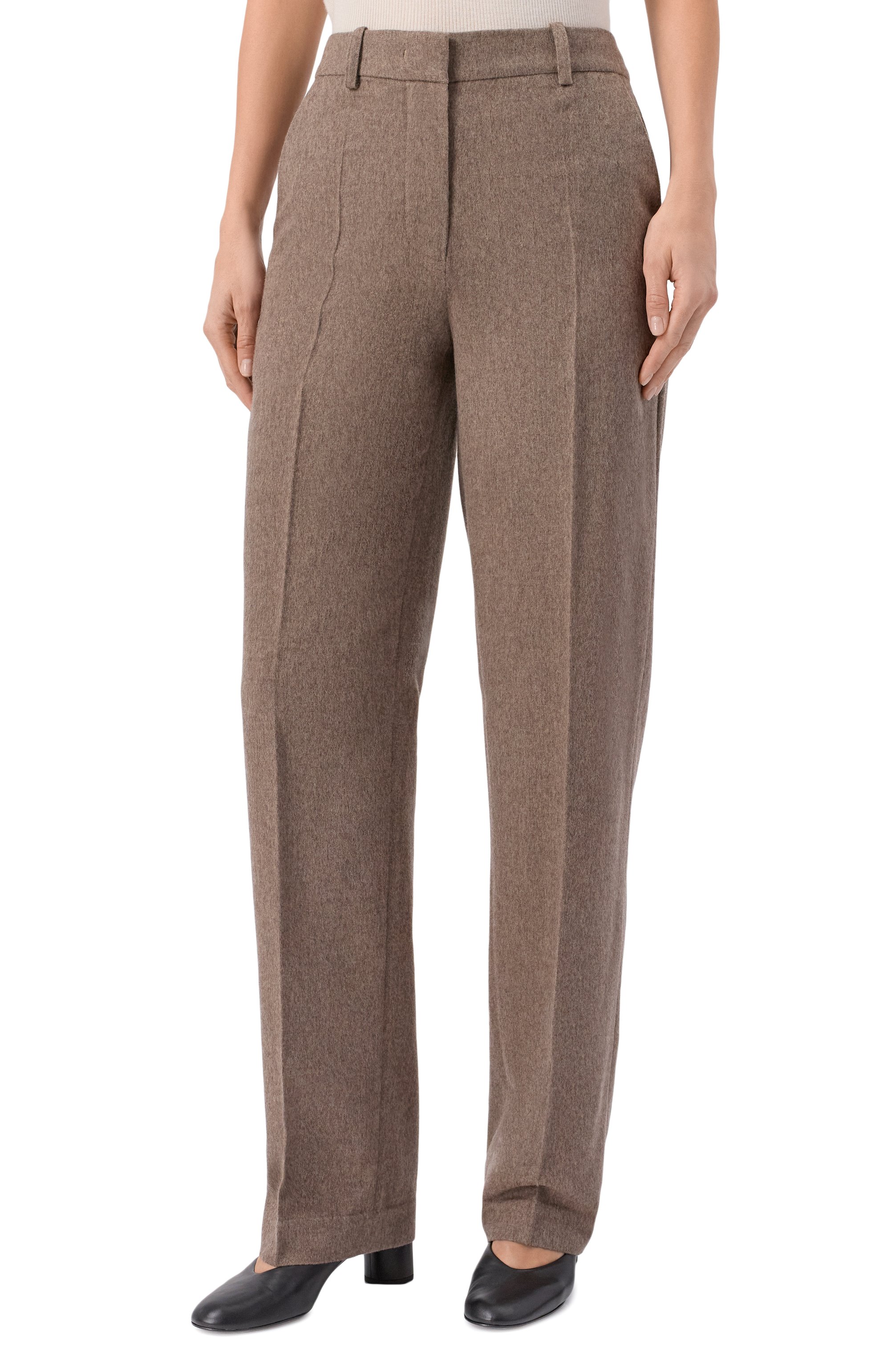 Брюки из шерсти и кашемира CO коричневого цвета по цене 89950 руб., арт. 5532BWCF-F25, фото 3 Брюки из шерсти и кашемира CO, арт. 5532BWCF-F25, фото 3