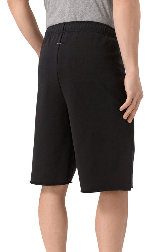 Хлопковые шорты MM6 SH0MU0027/S25606 Чёрный  SH0MU0027/S25606 Фото 4