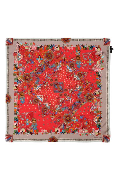 Шелковый платок ensemble RADICAL CHIC красного цвета по цене 19760 руб., арт. 20188.21.02, фото 4 Шелковый платок ensemble RADICAL CHIC, арт. 20188.21.02, фото 4