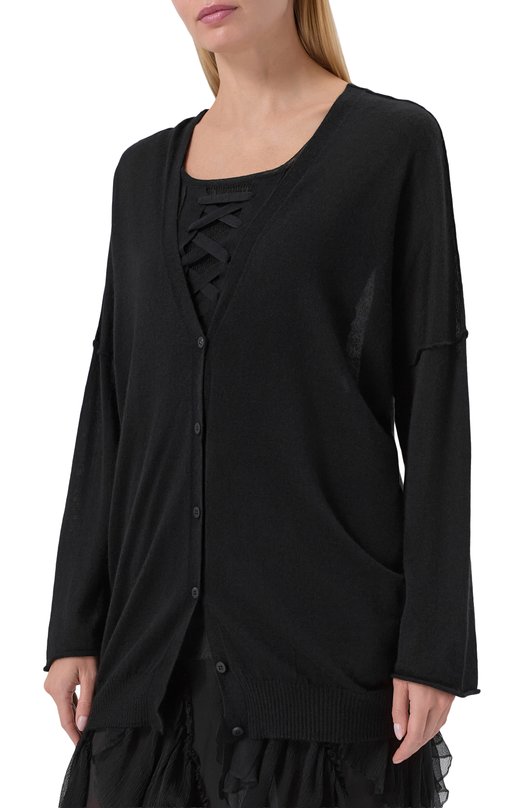 Кардиган из кашемира и шелка Isabel Benenato DK922S26 Чёрный  DK922S26 Фото 3