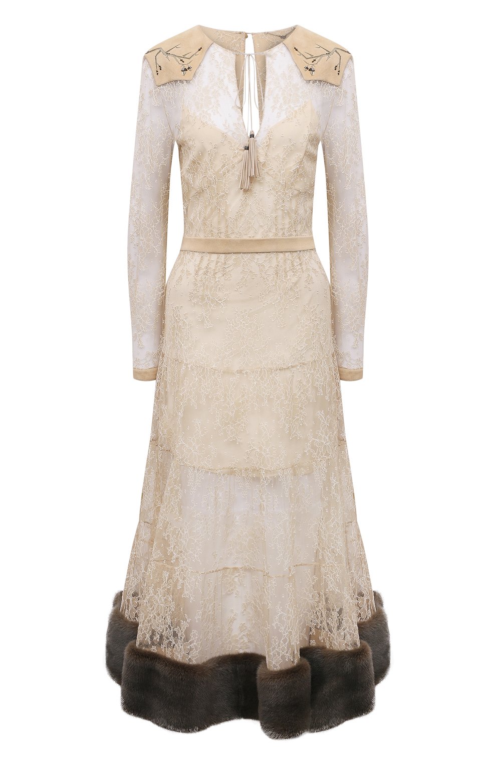 Платье с отделкой из меха норки YANA DRESS, арт. 1-23/8-144-КП151МН, фото 1