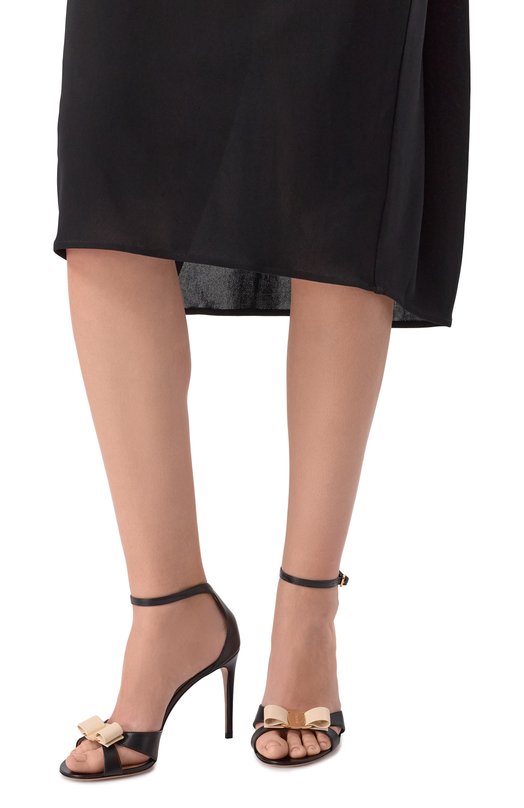 Кожаные босоножки Vara Bow 90 Ferragamo 01L431/791 Чёрный  01L431/791 Фото 2