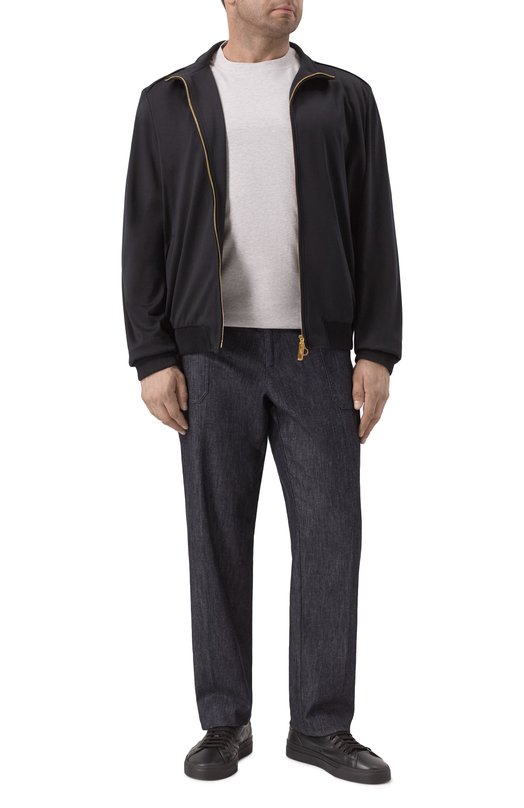 Хлопковая футболка Brunello Cucinelli M0B131308W Серый  M0B131308W Фото 2