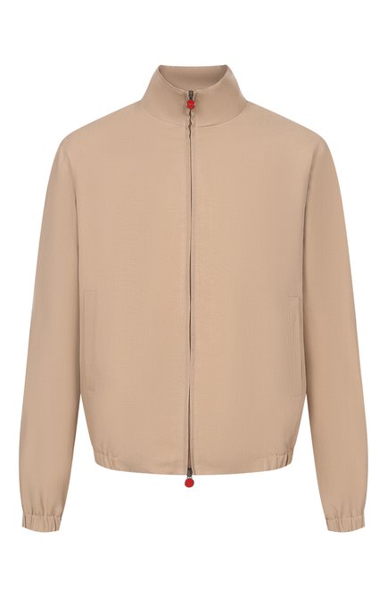 Мужской бомбер из шелка и льна KITON, арт. UW2407V0848H