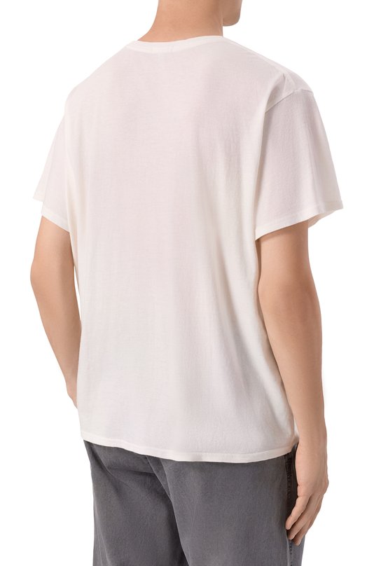 Хлопковая футболка R13 R13WK001-K128B Кремовый  R13WK001-K128B Фото 4