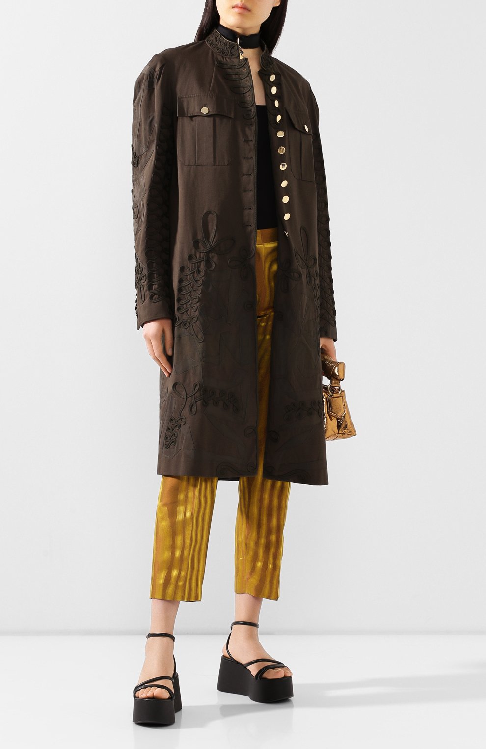 Хлопковое пальто DRIES VAN NOTEN, арт. 201-10275-9292, фото 2