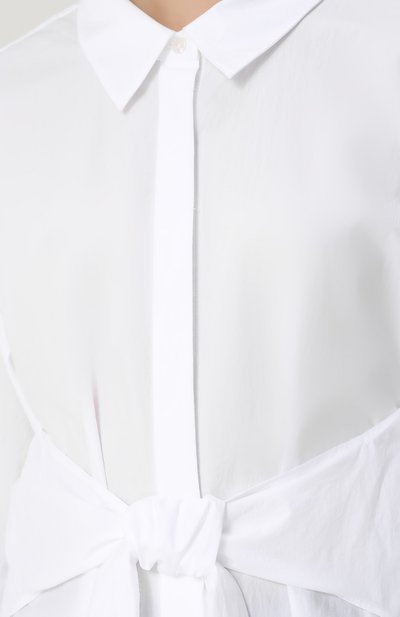 Приталенная хлопковая блуза с поясом ALEXANDERWANG.T, арт. 4W271007P7, фото 5