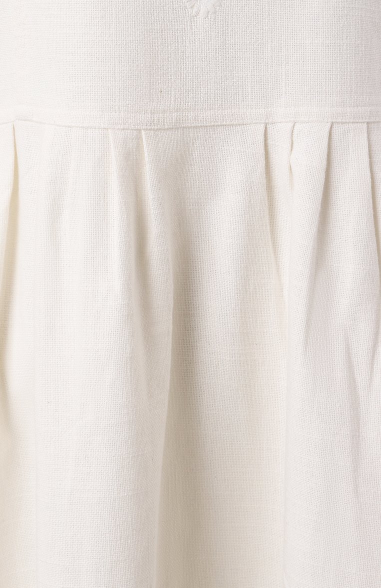 Женское хлопковое платье ISABEL MARANT ETOILE белого цвета, арт. 25PR00656FA/C1J12E | Фото 6 (Драгоценные камни: Проставлено; Рукава: Длинные; Материал сплава: Проставлено; Длина Ж (юбки, платья, шорты): Миди; Женское Кросс-КТ: Платье-одежда; Случай: Повседневный; Стили: Романтичный; Материал внешний: Хлопок)