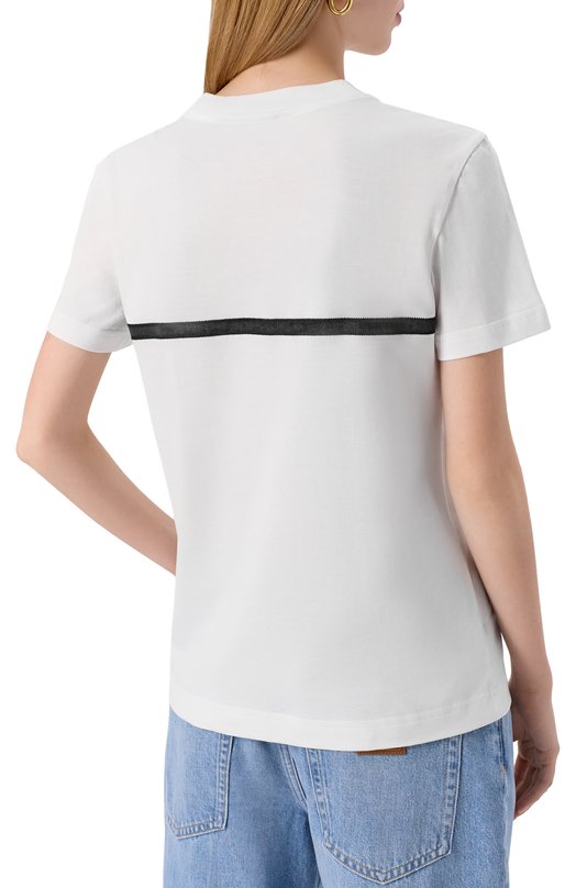 Хлопковая футболка Dolce & Gabbana F8V42Z/GDC6B Белый  F8V42Z/GDC6B Фото 4